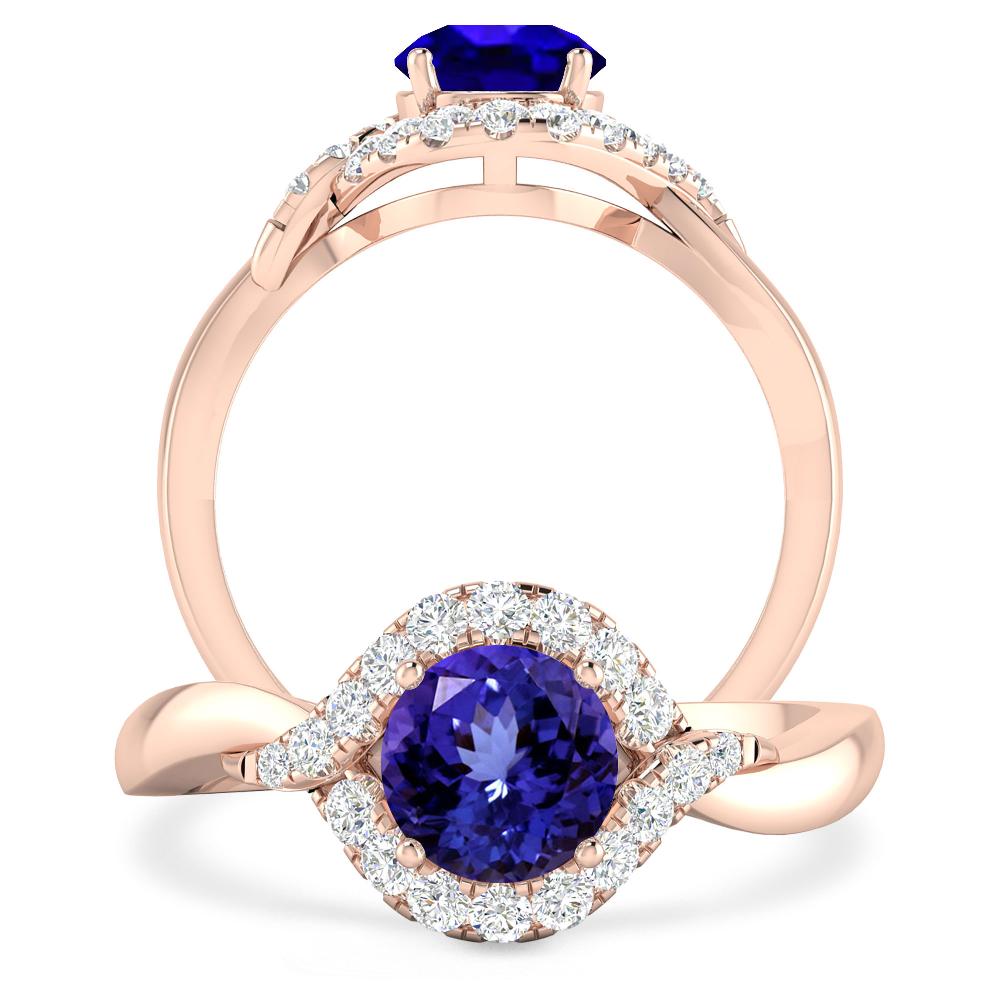 Rose Gold - Tanzanite