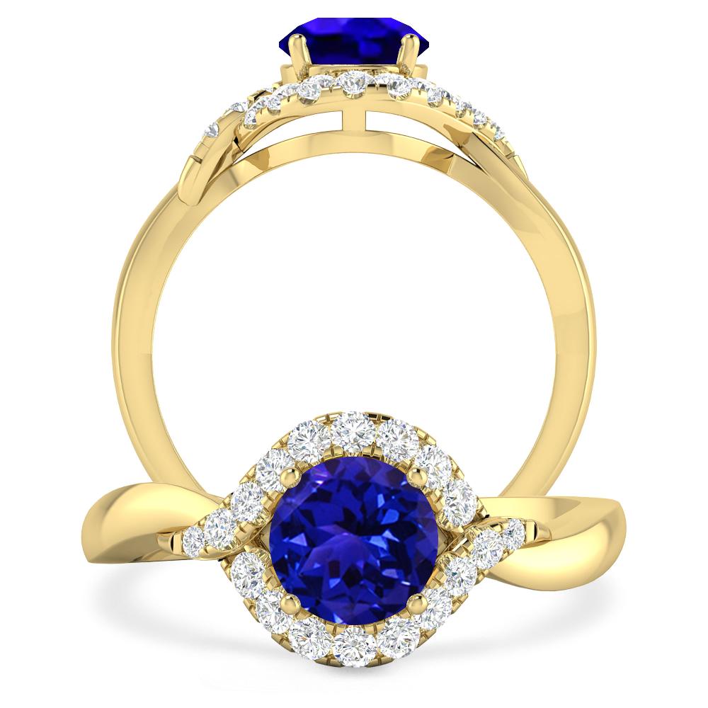 Yellow Gold - Tanzanite