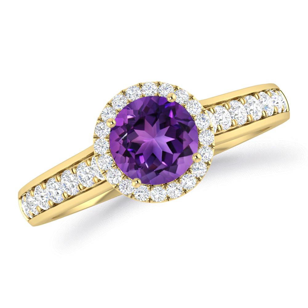 Yellow Gold - Amethyst