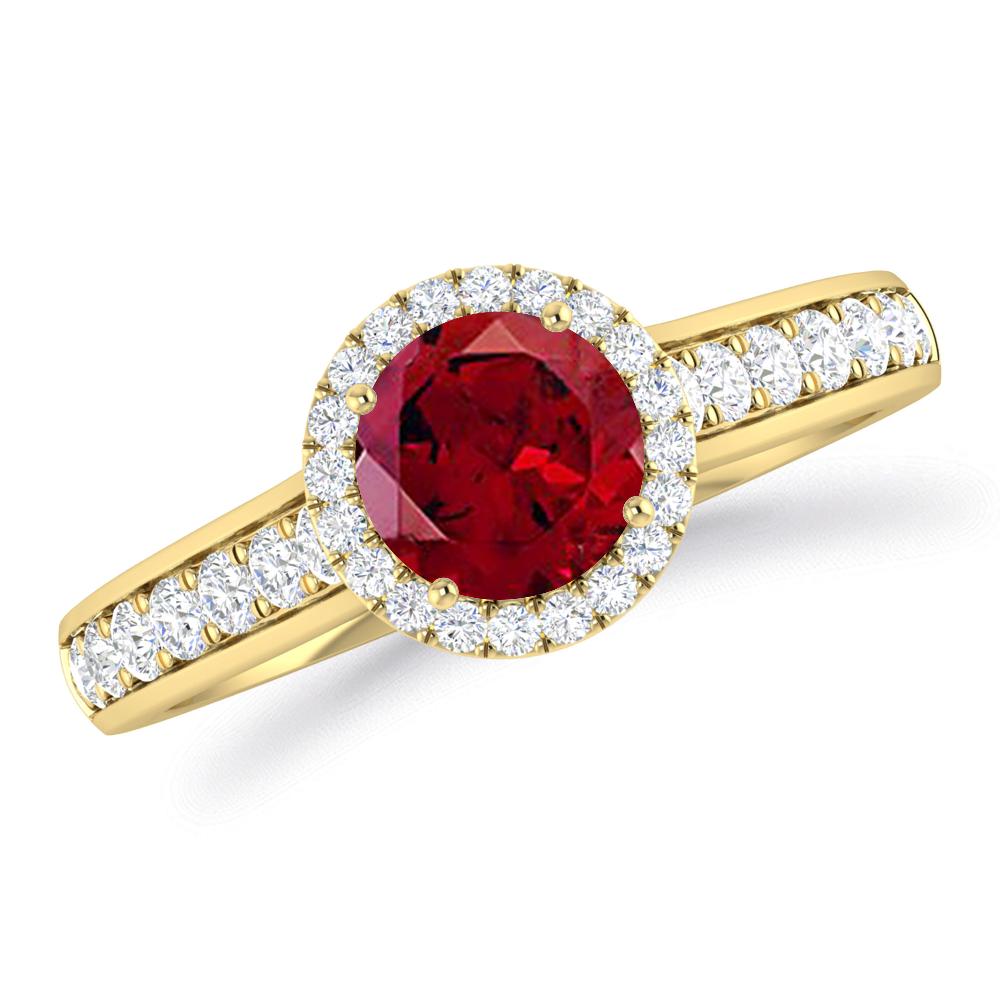 Yellow Gold - Garnet