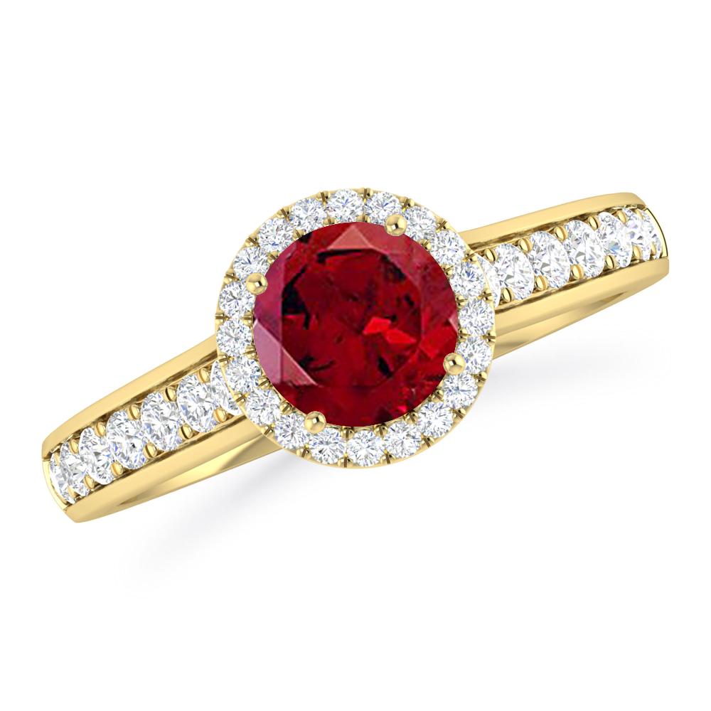 Yellow Gold - Garnet