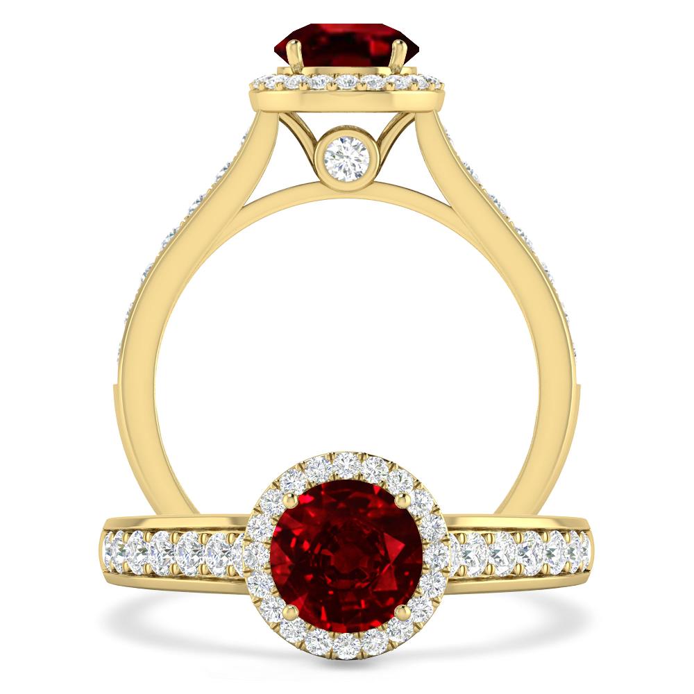 Yellow Gold - Ruby