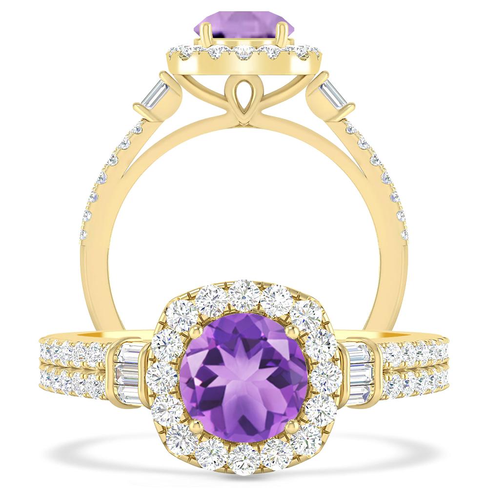 Yellow Gold - Amethyst