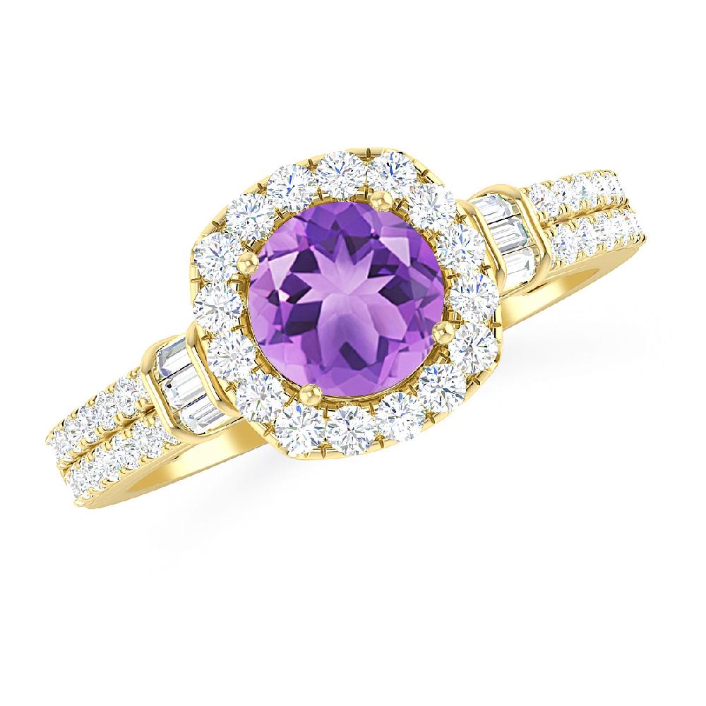 Yellow Gold - Amethyst