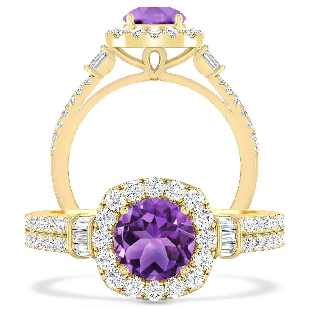 Yellow Gold - Amethyst