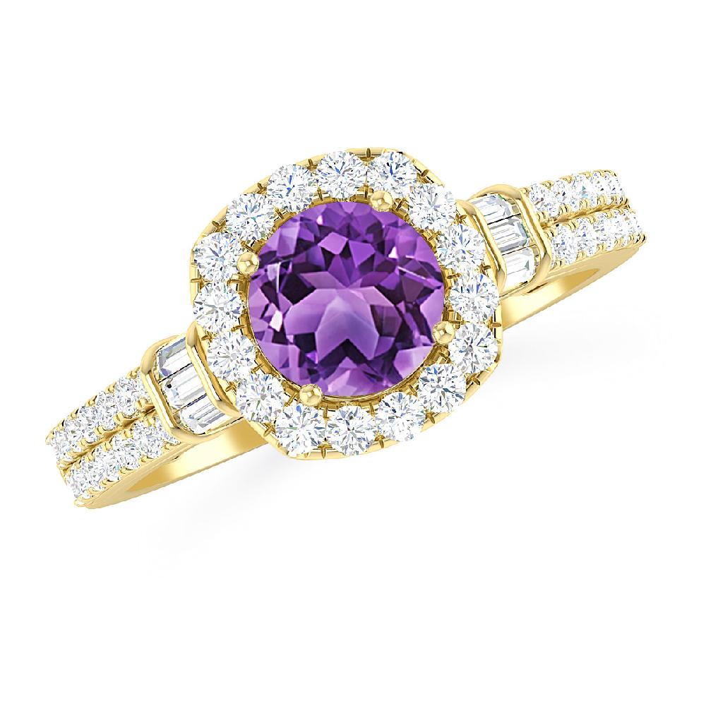 Yellow Gold - Amethyst