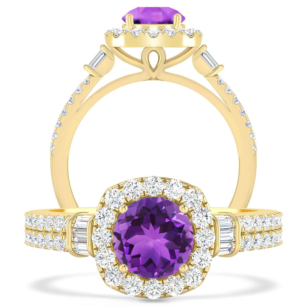 Yellow Gold - Amethyst