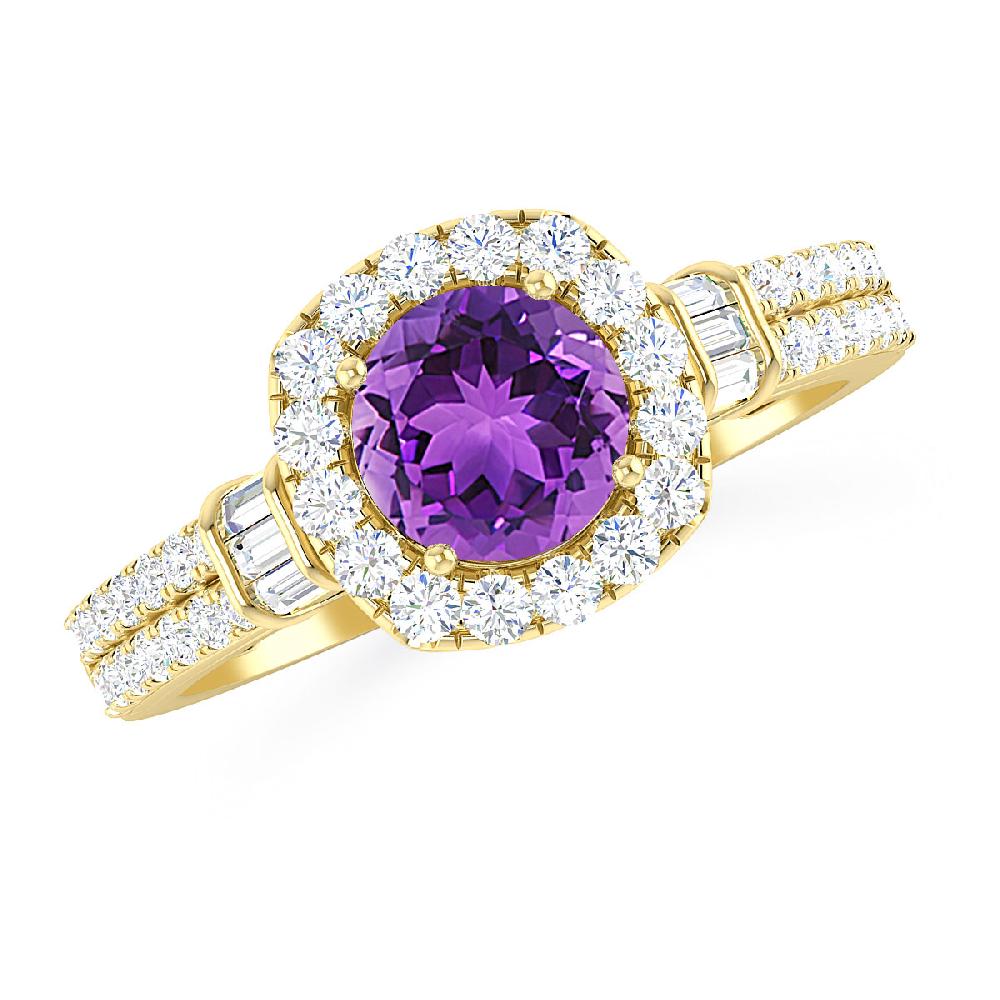 Yellow Gold - Amethyst