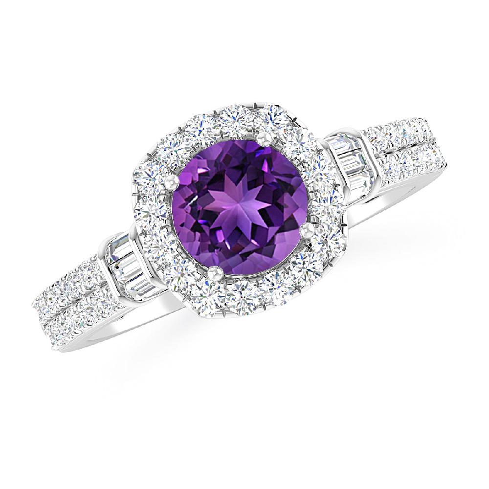 White Gold - Amethyst