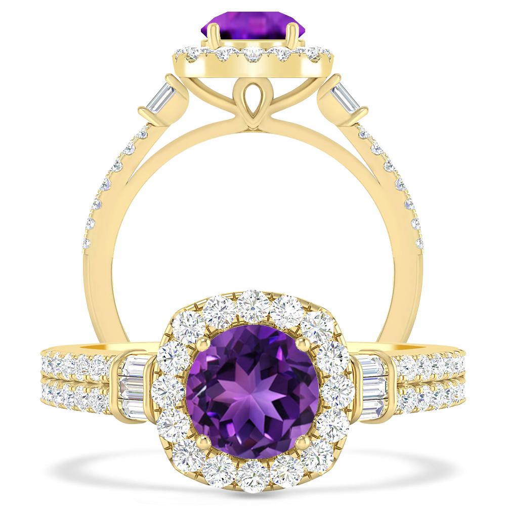 Yellow Gold - Amethyst