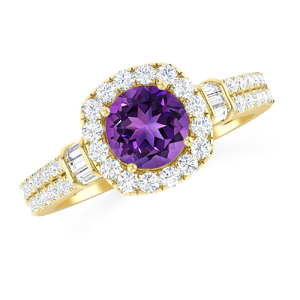 Yellow Gold - Amethyst