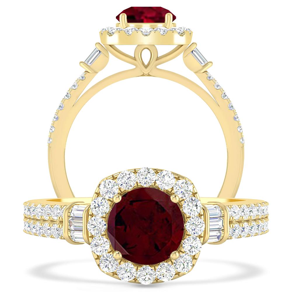 Yellow Gold - Garnet