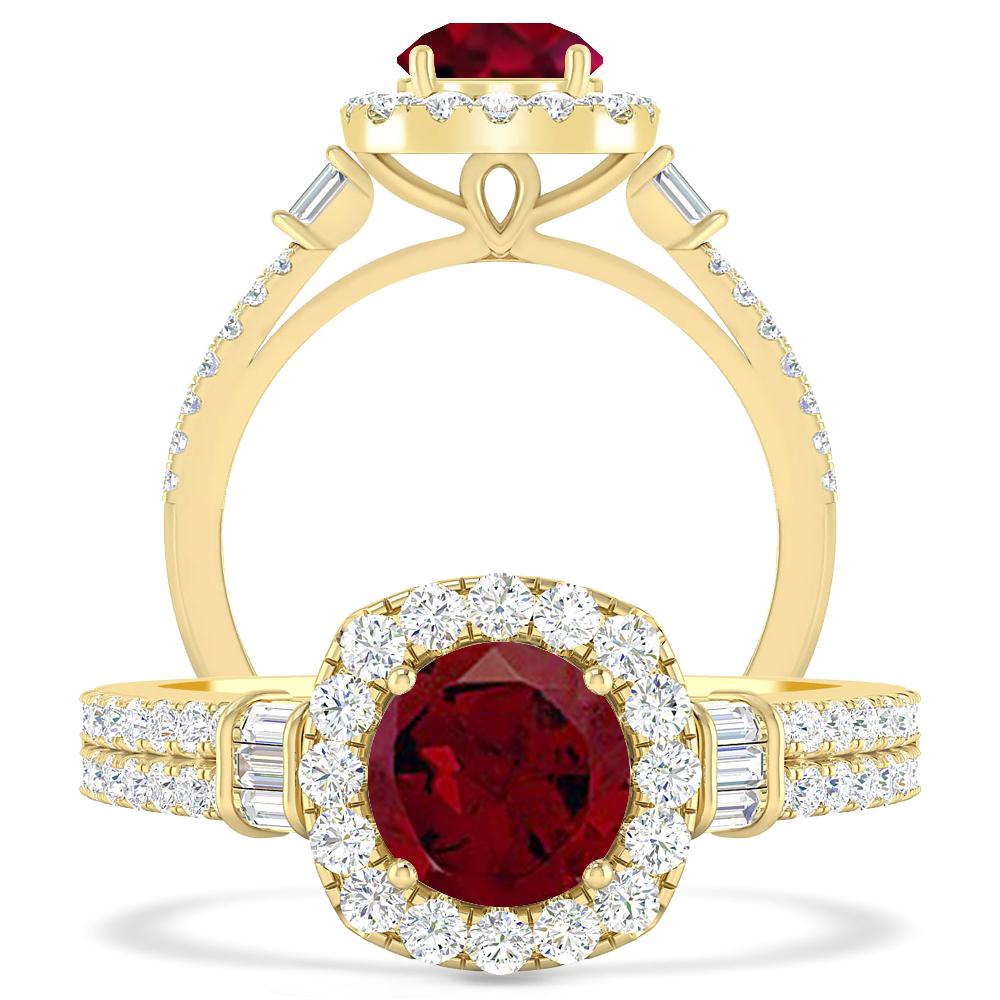 Yellow Gold - Garnet