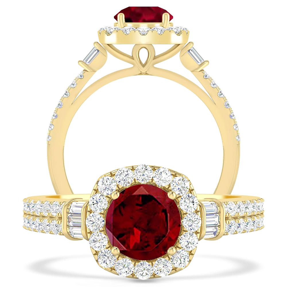 Yellow Gold - Garnet