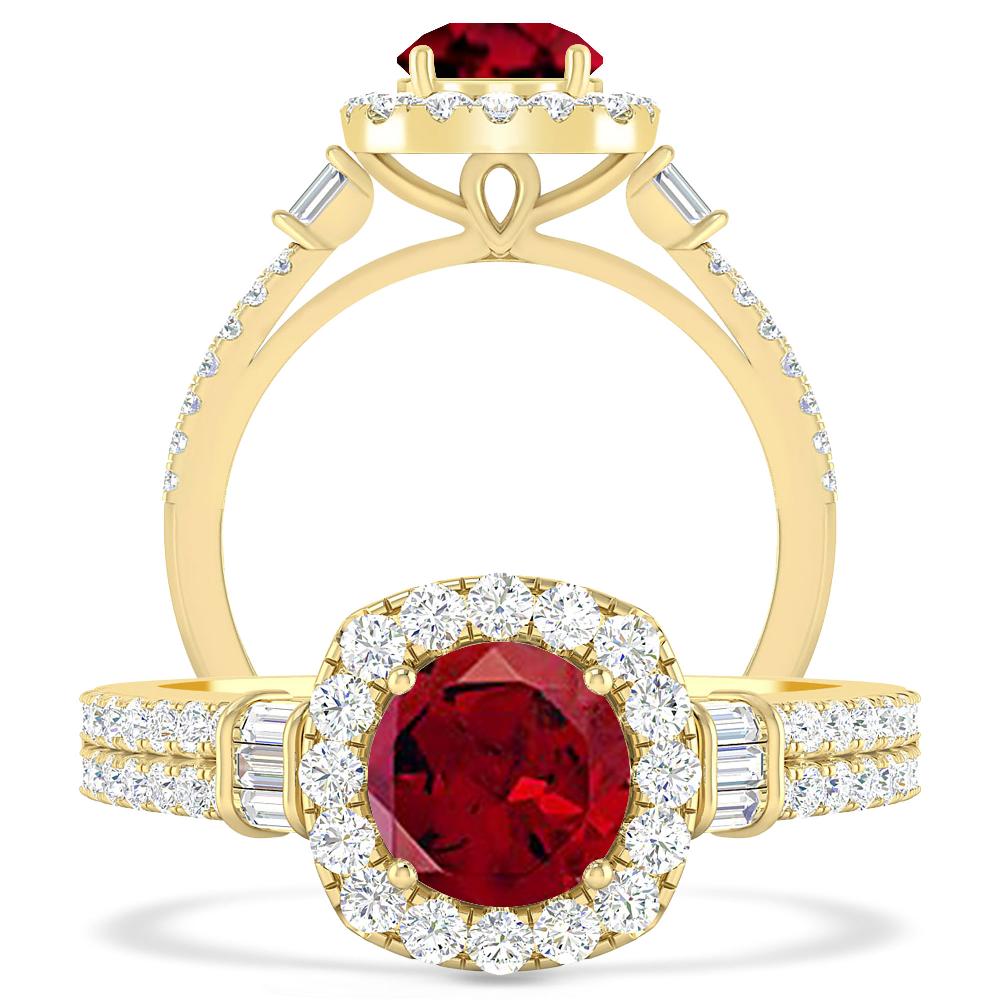 Yellow Gold - Garnet