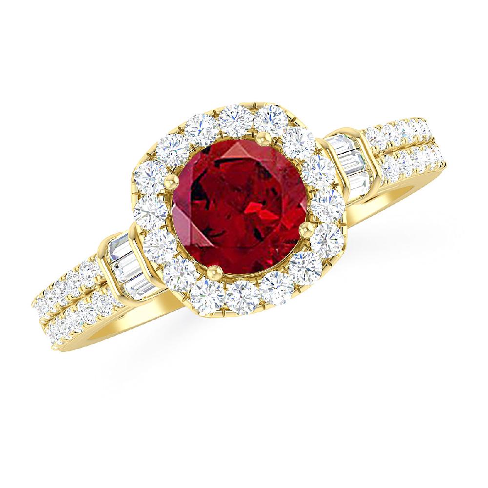 Yellow Gold - Garnet