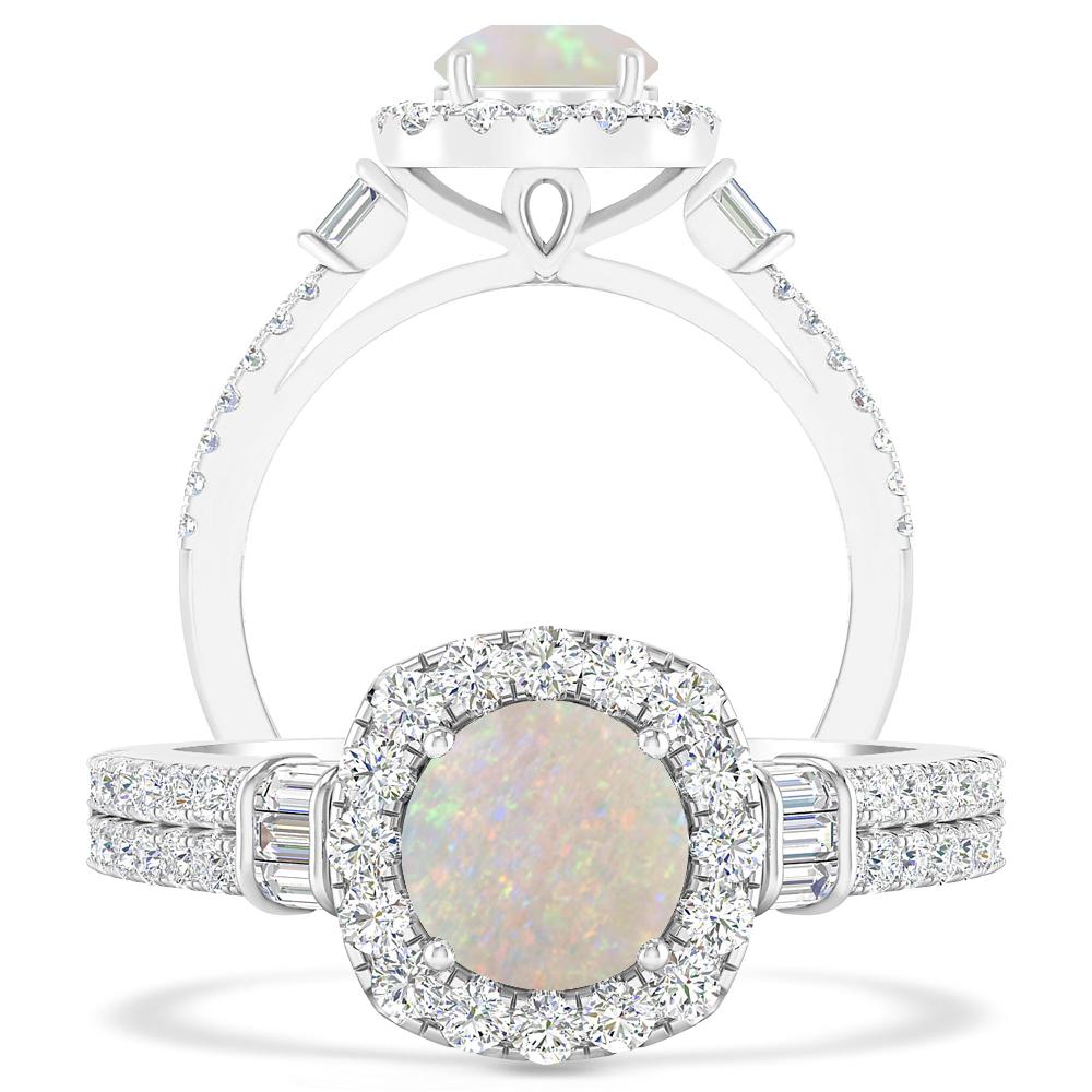 White Gold - Opal