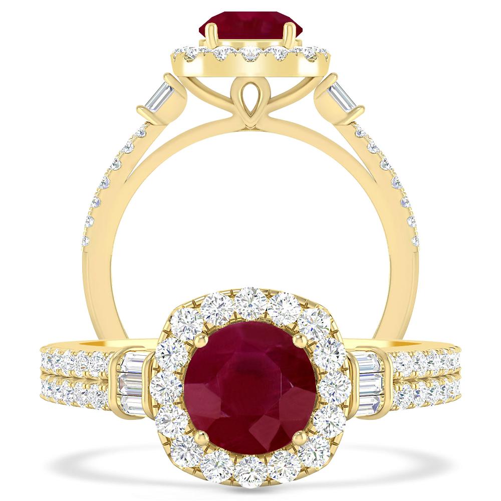 Yellow Gold - Ruby