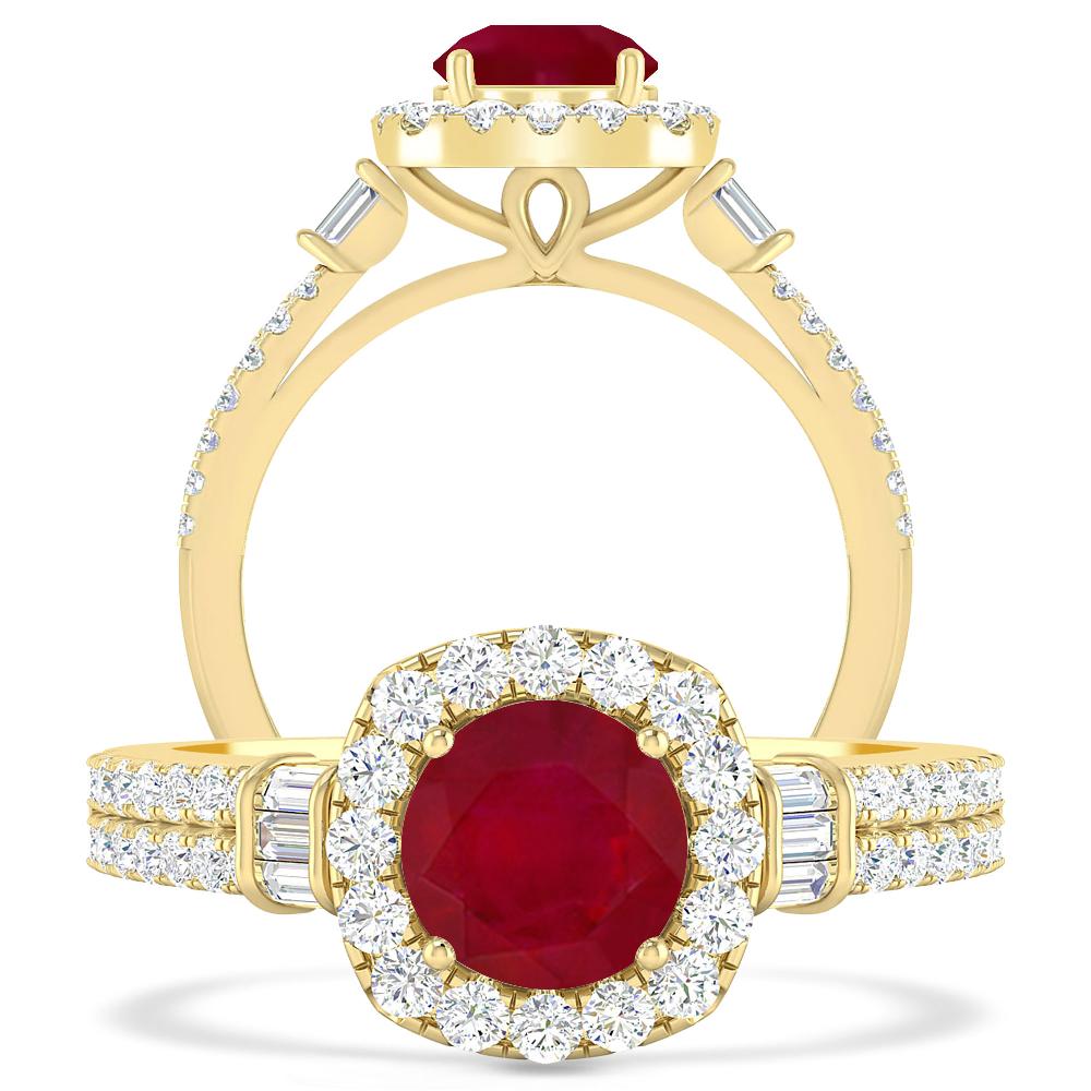 Yellow Gold - Ruby