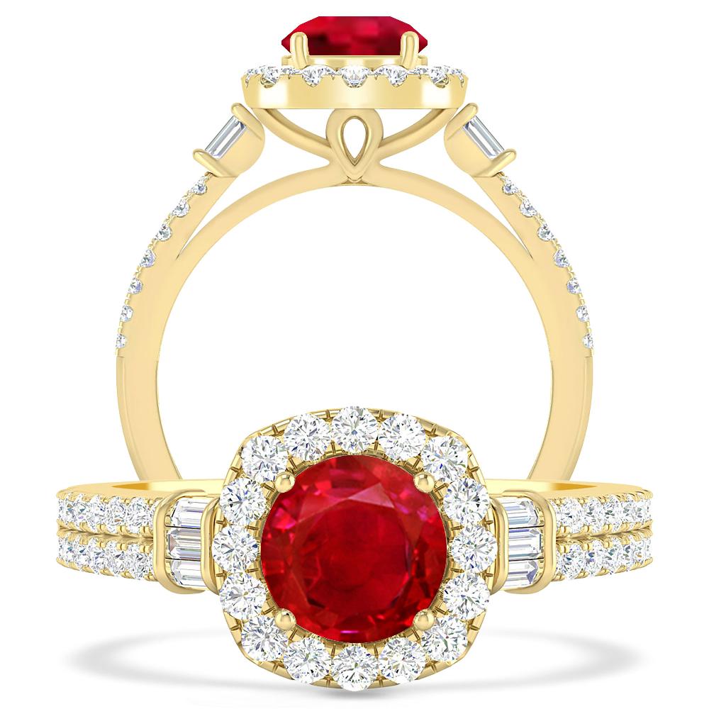 Yellow Gold - Ruby