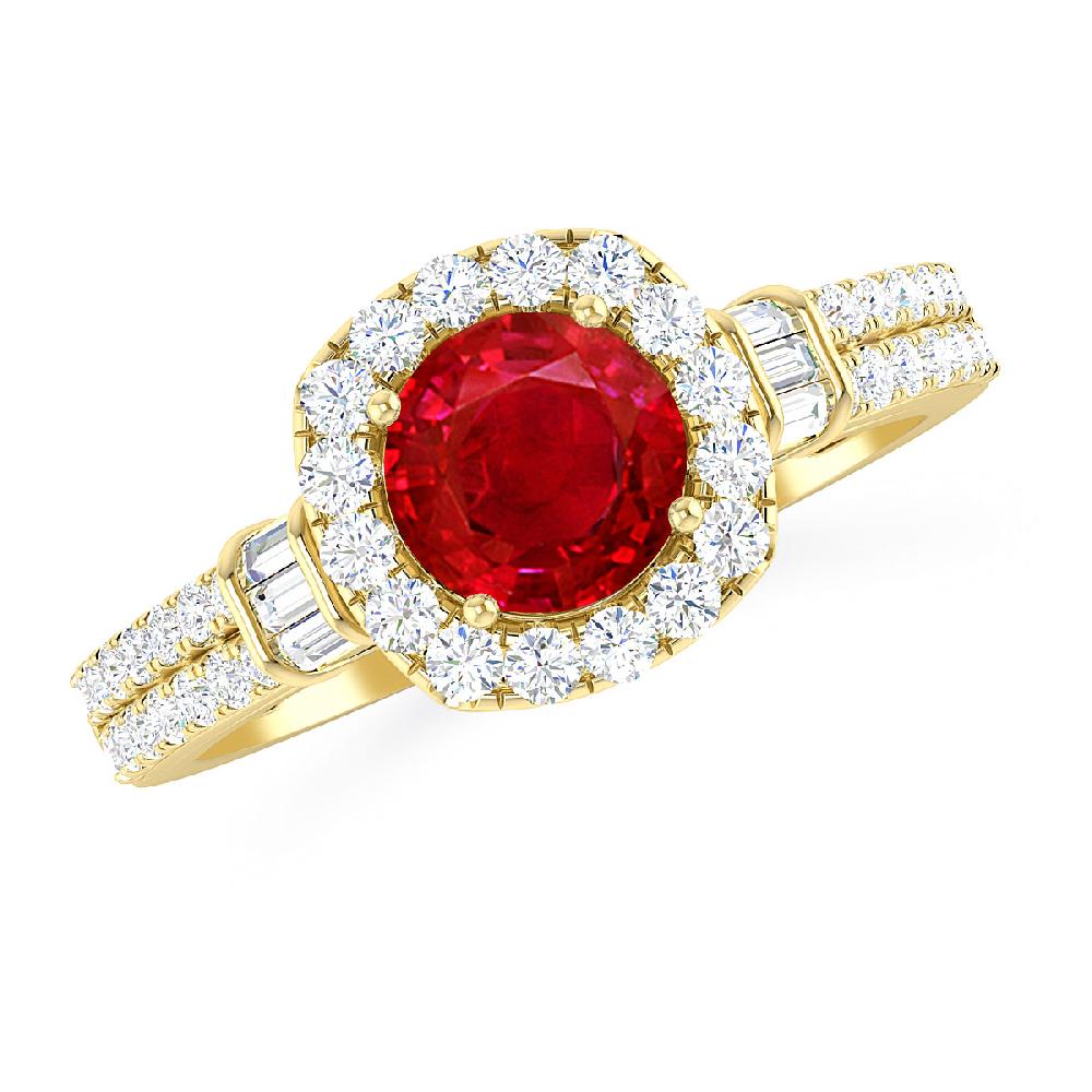 Yellow Gold - Ruby