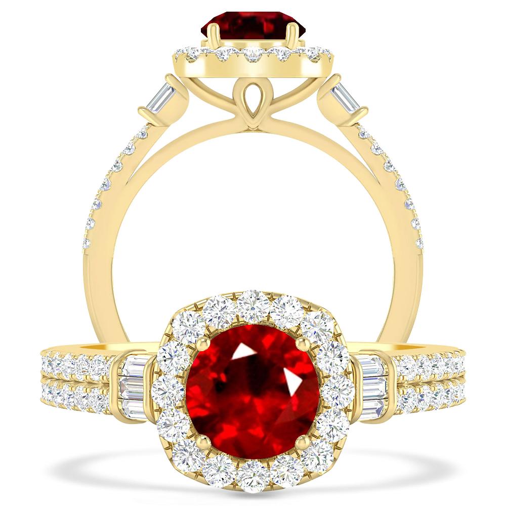 Yellow Gold - Ruby