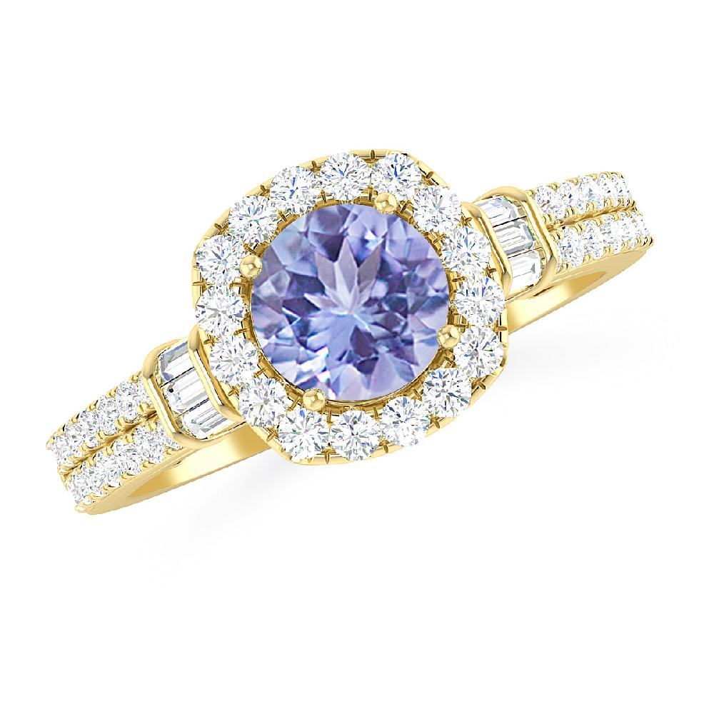 Yellow Gold - Tanzanite