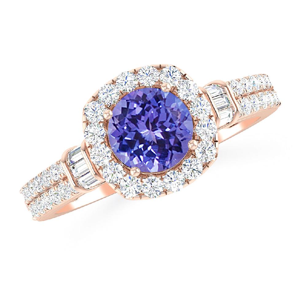 Rose Gold - Tanzanite