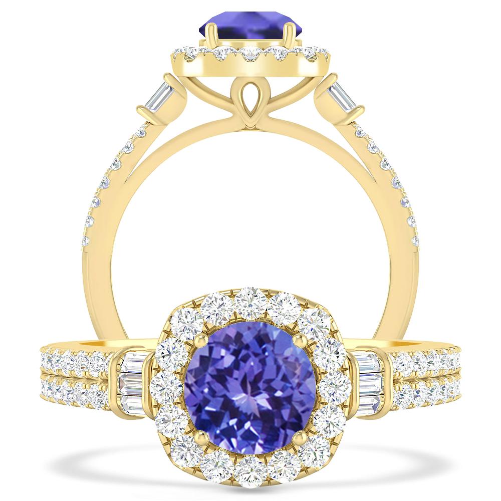 Yellow Gold - Tanzanite