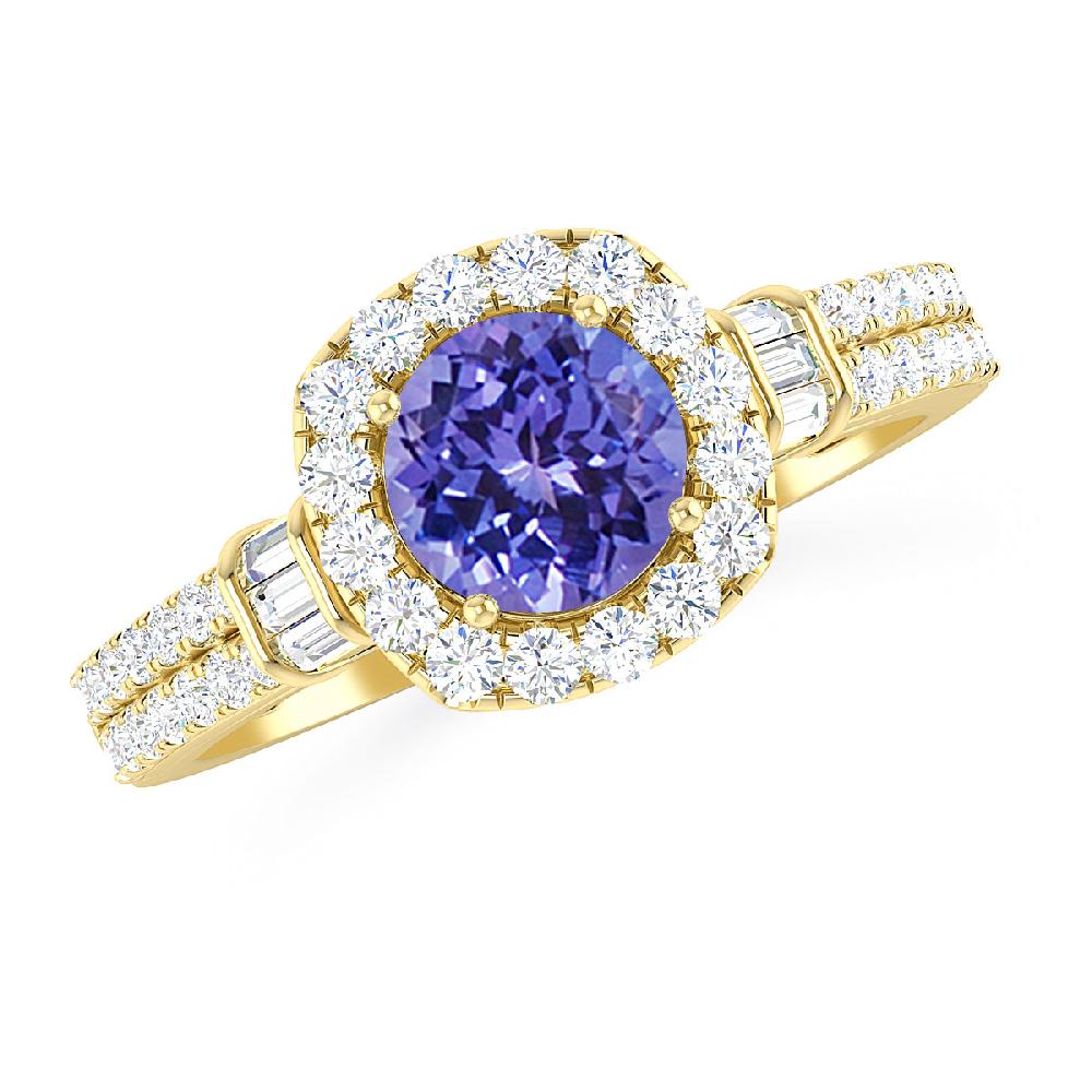 Yellow Gold - Tanzanite