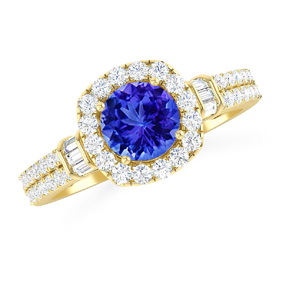 Yellow Gold - Tanzanite