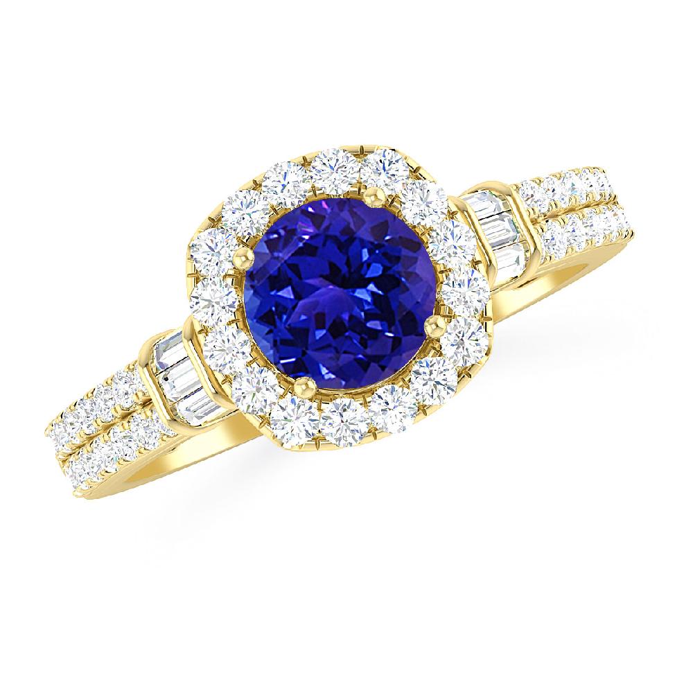 Yellow Gold - Tanzanite