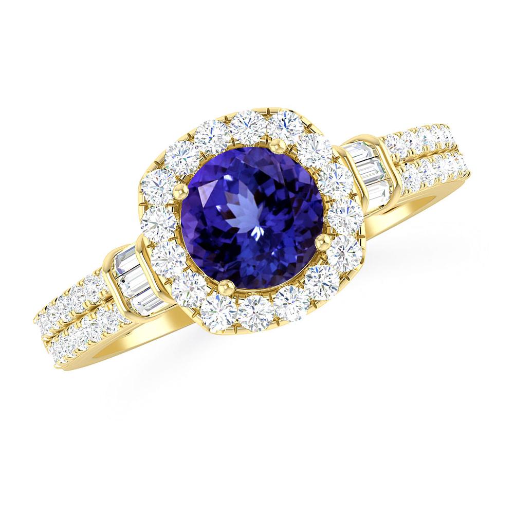 Yellow Gold - Tanzanite