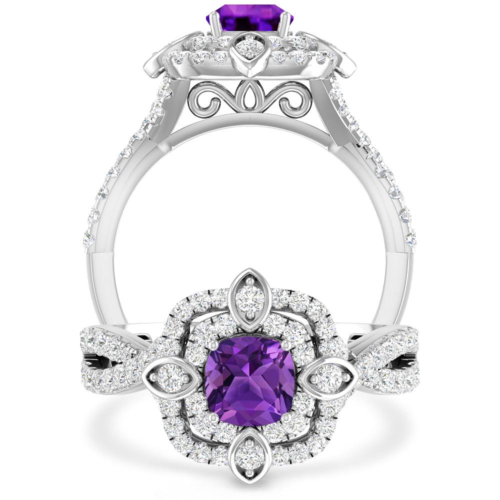 White Gold - Amethyst