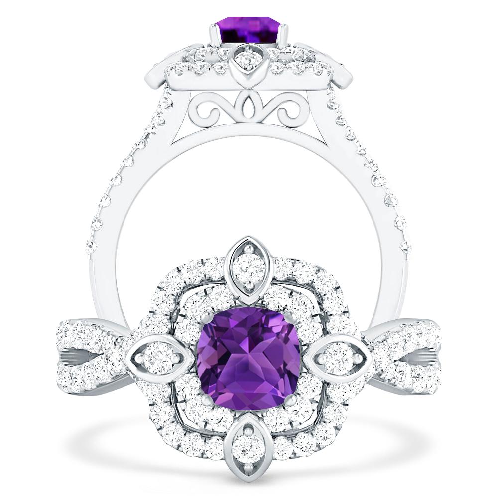 White Gold - Amethyst