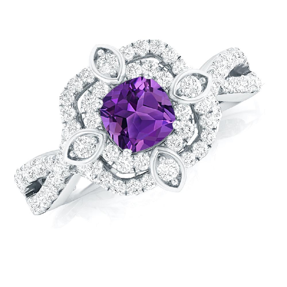 White Gold - Amethyst