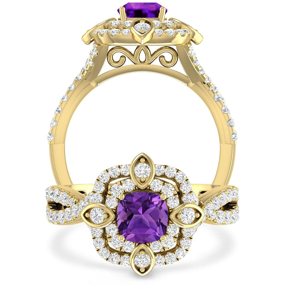 Yellow Gold - Amethyst