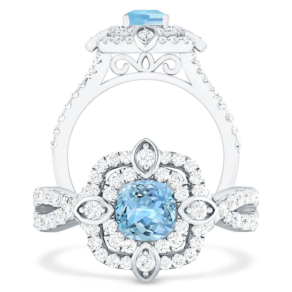 White Gold - Aquamarine