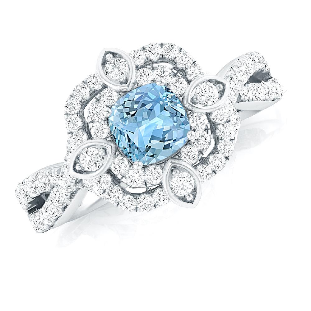 White Gold - Aquamarine