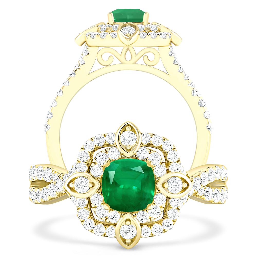 Yellow Gold - Emerald