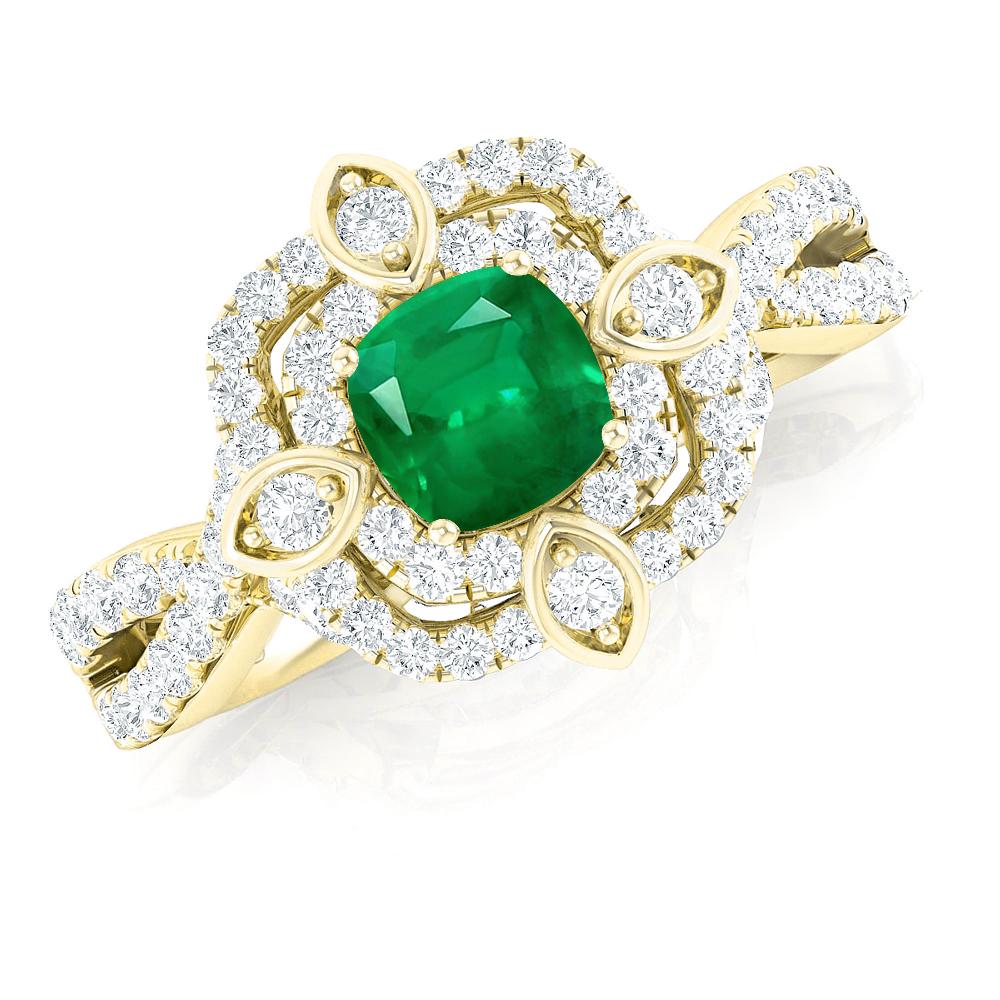 Yellow Gold - Emerald