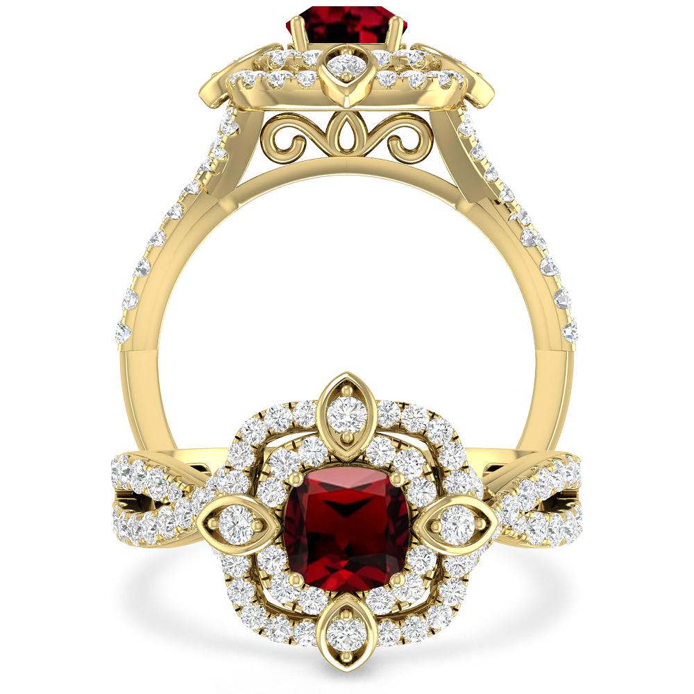 Yellow Gold - Garnet