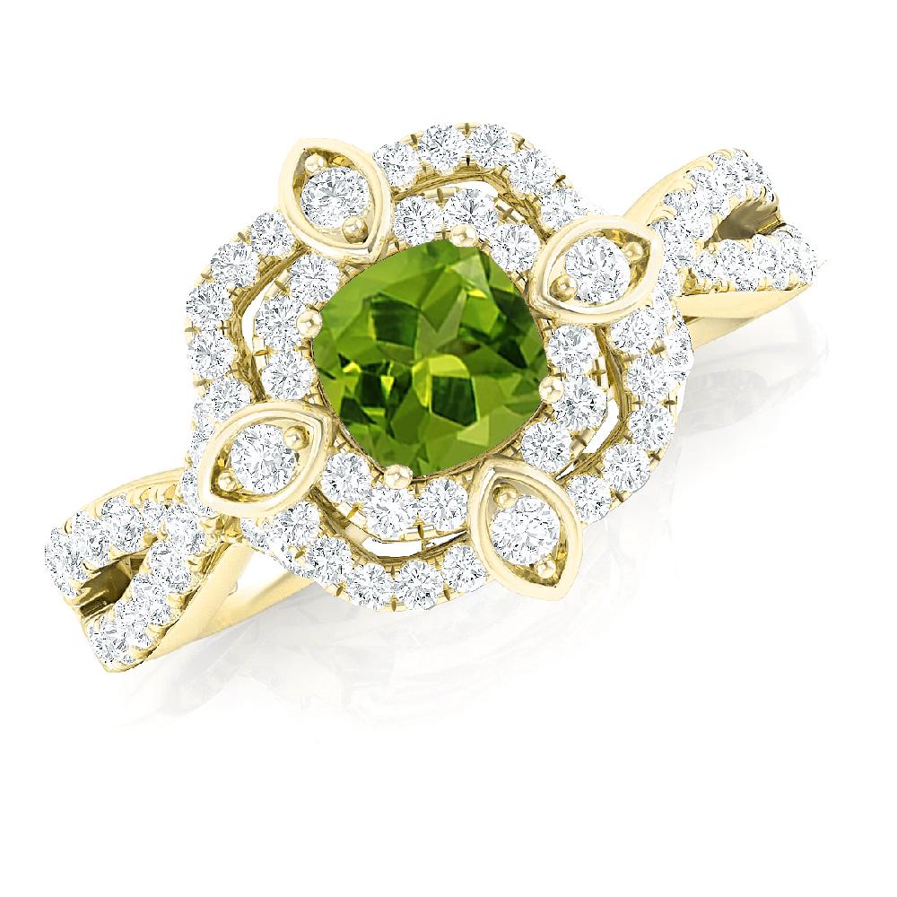 Yellow Gold - Peridot