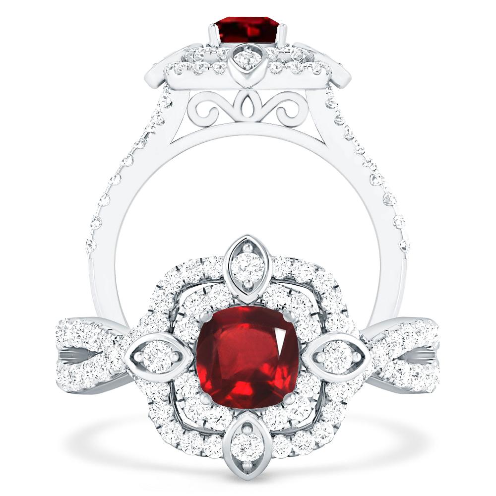 White Gold - Ruby