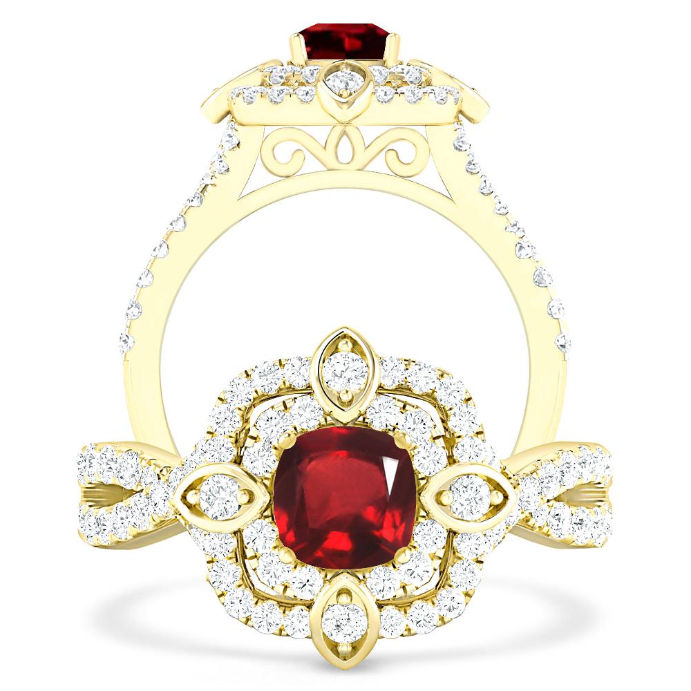 Yellow Gold - Ruby