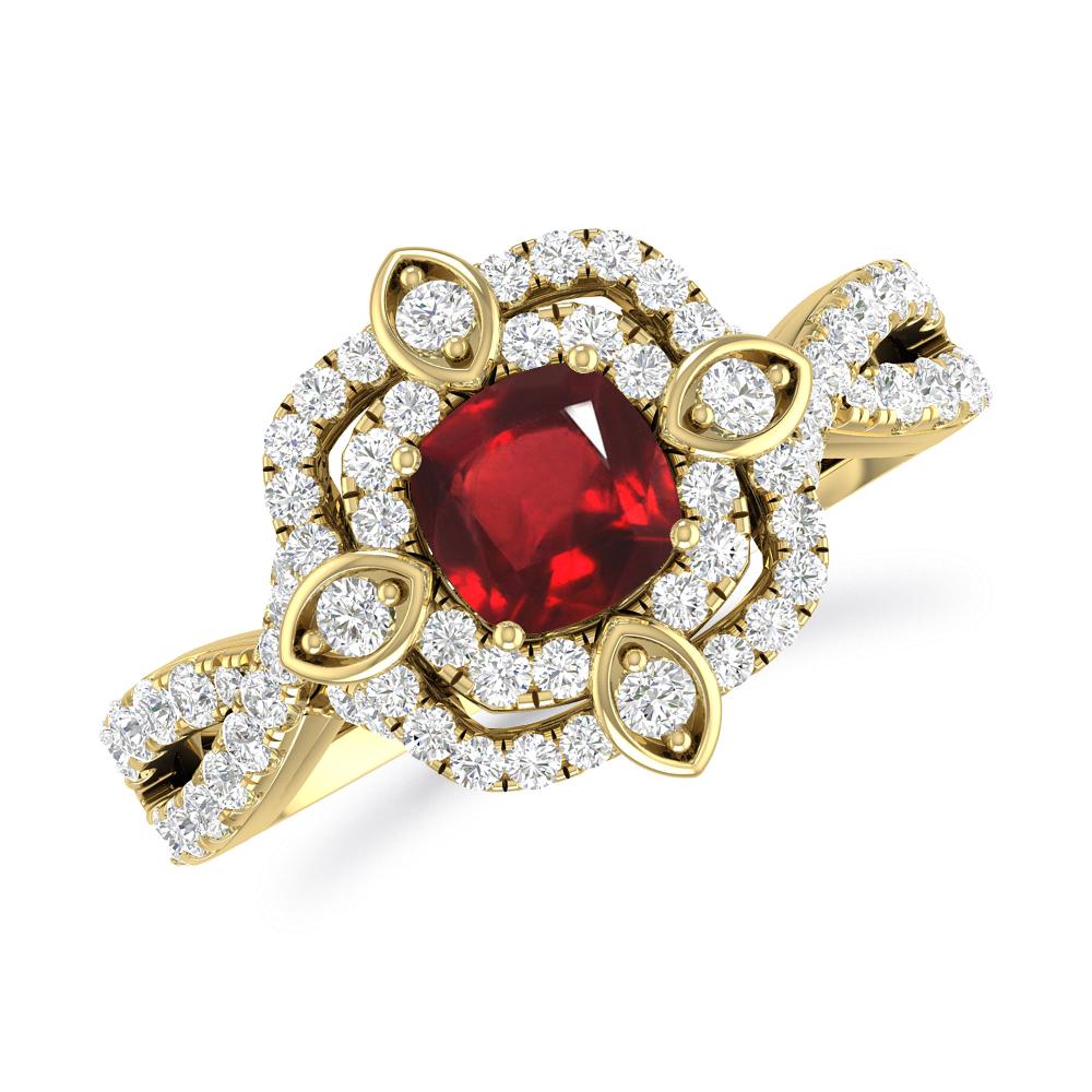 Yellow Gold - Ruby