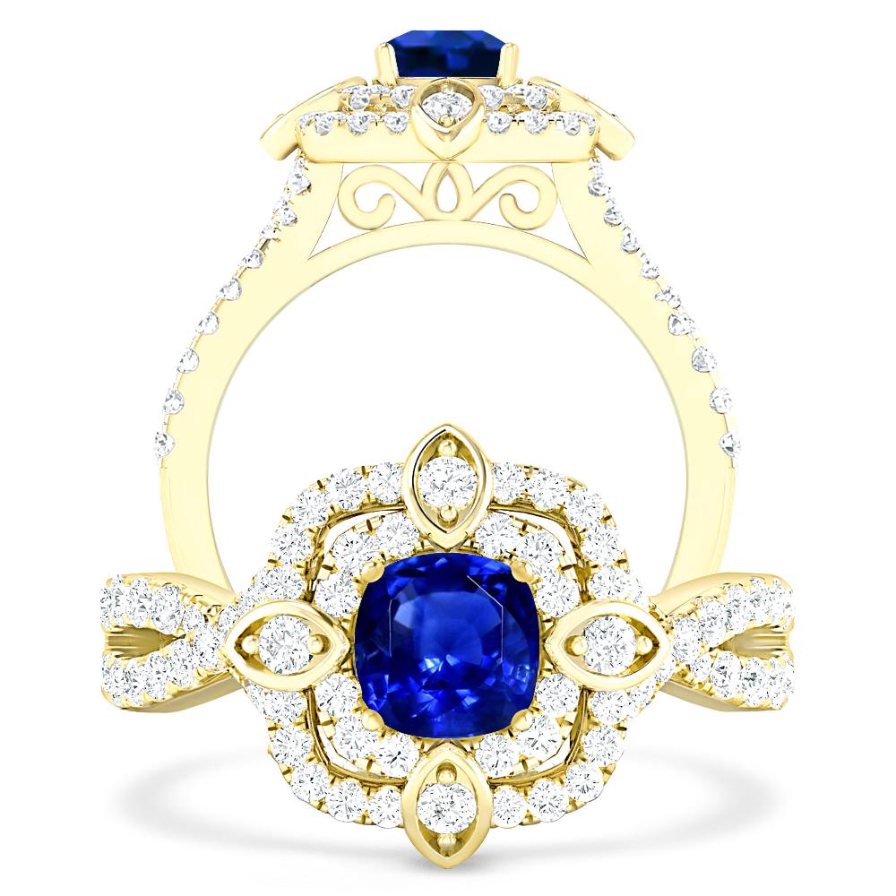 Yellow Gold - Sapphire