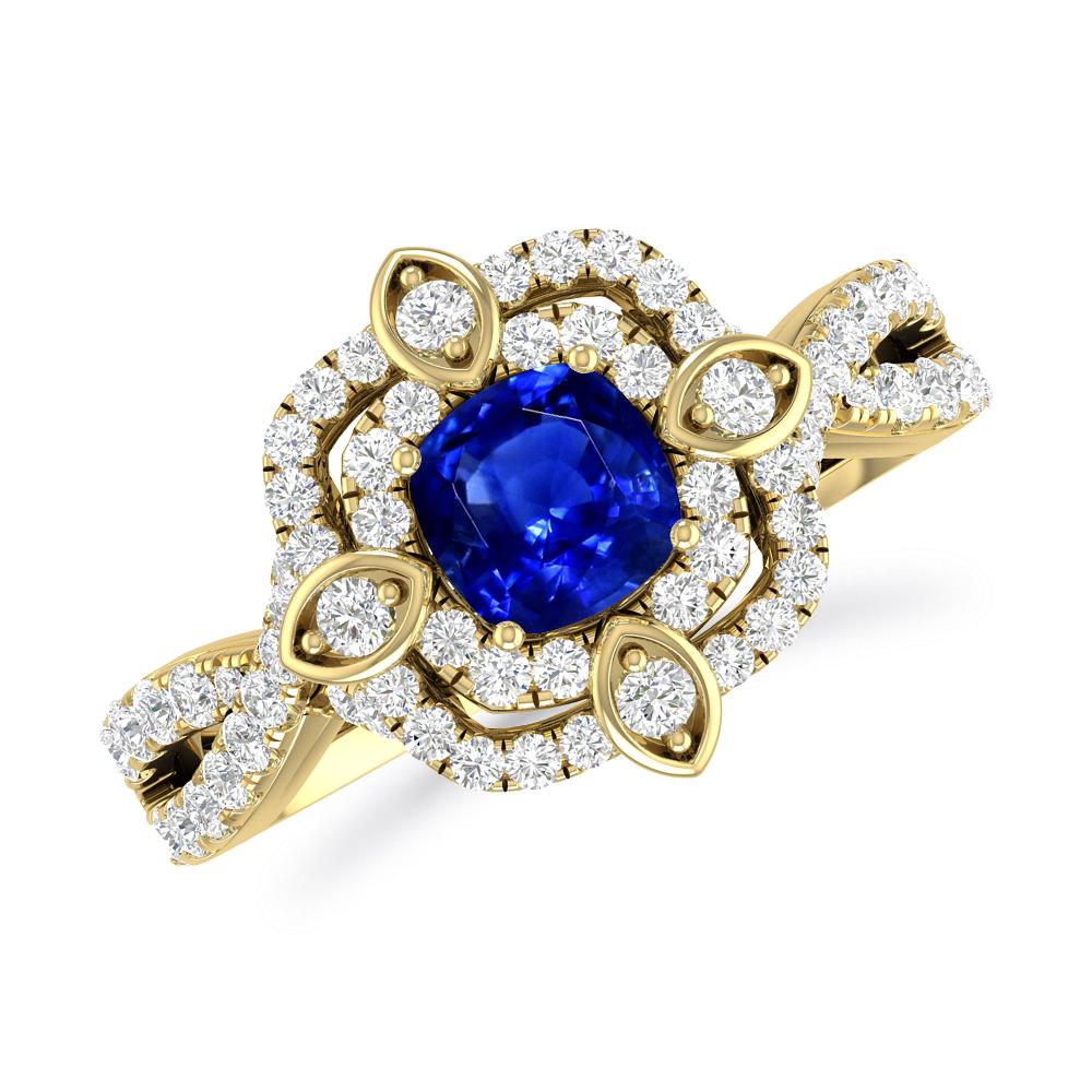 Yellow Gold - Sapphire