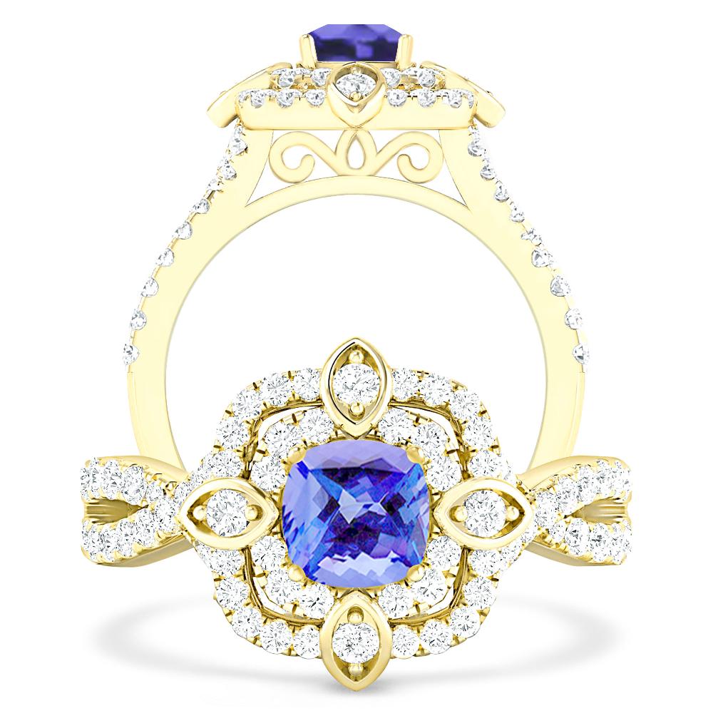 Yellow Gold - Tanzanite