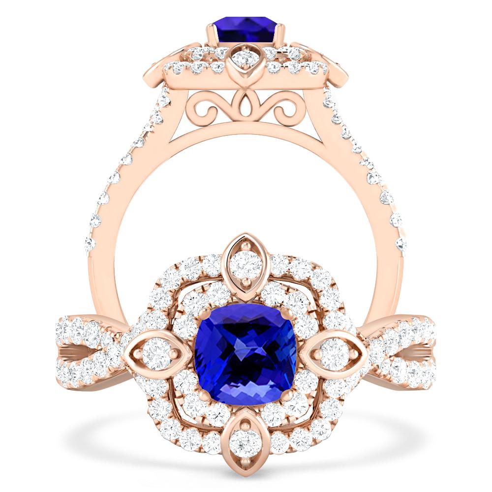 Rose Gold - Tanzanite